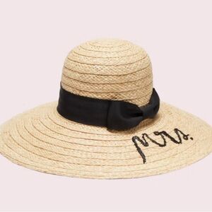 NWT! Kate Spade Mrs. Straw hat. One Size.